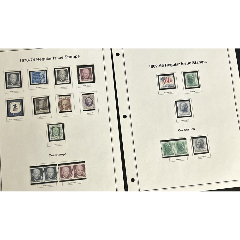 1970-74 Regular Issue 1962-66 Plus Coil Bundle Lot US Scott Stamps Stamp